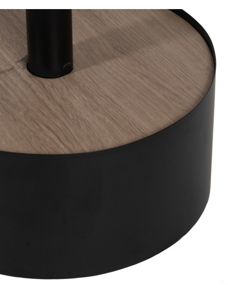 Table basse Ronde 65 cm en Bois Naturel Métal Noir Helena - 4