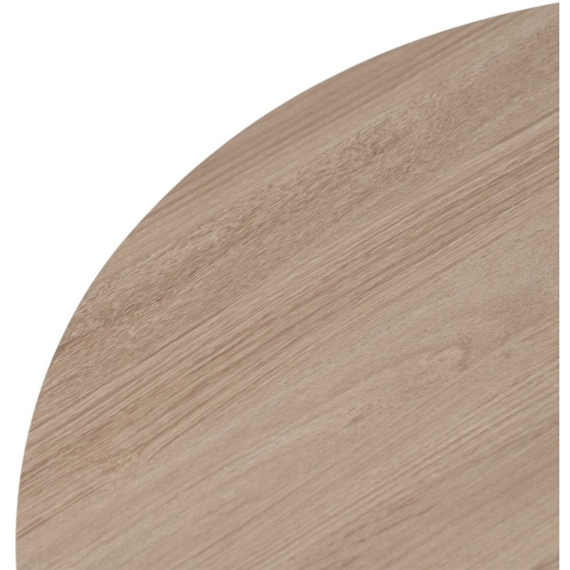Table basse Ronde 65 cm en Bois Naturel Métal Noir Helena - 7