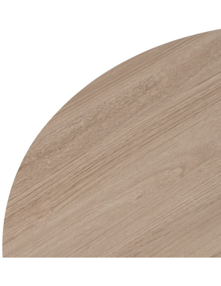 Table basse Ronde 65 cm en Bois Naturel Métal Noir Helena - 7