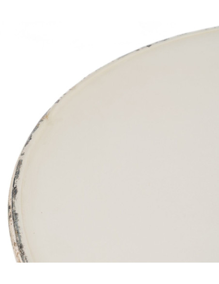 Table à manger Ronde 2 personnes en Métal Crème Nadine - 2