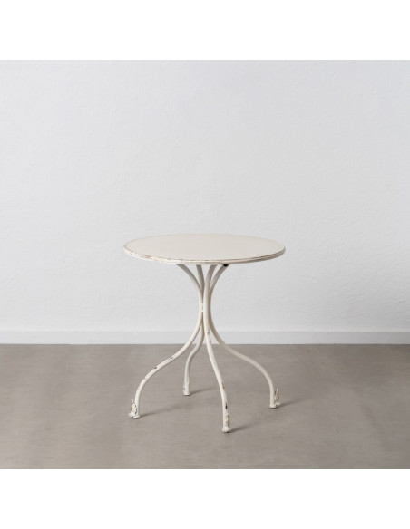 Table à manger Ronde 2 personnes en Métal Crème Nadine - 4