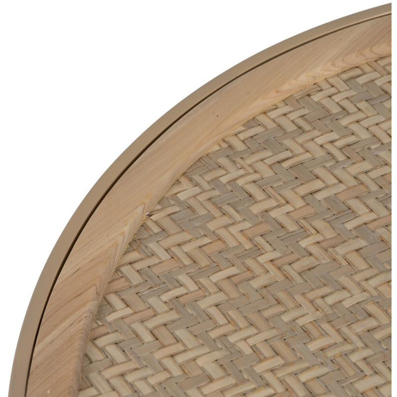 Table basse Ronde en Rotin Naturel Métal Rattan - 7