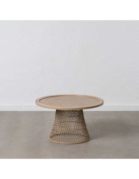 Table basse Ronde en Rotin Naturel Métal Rattan - 9