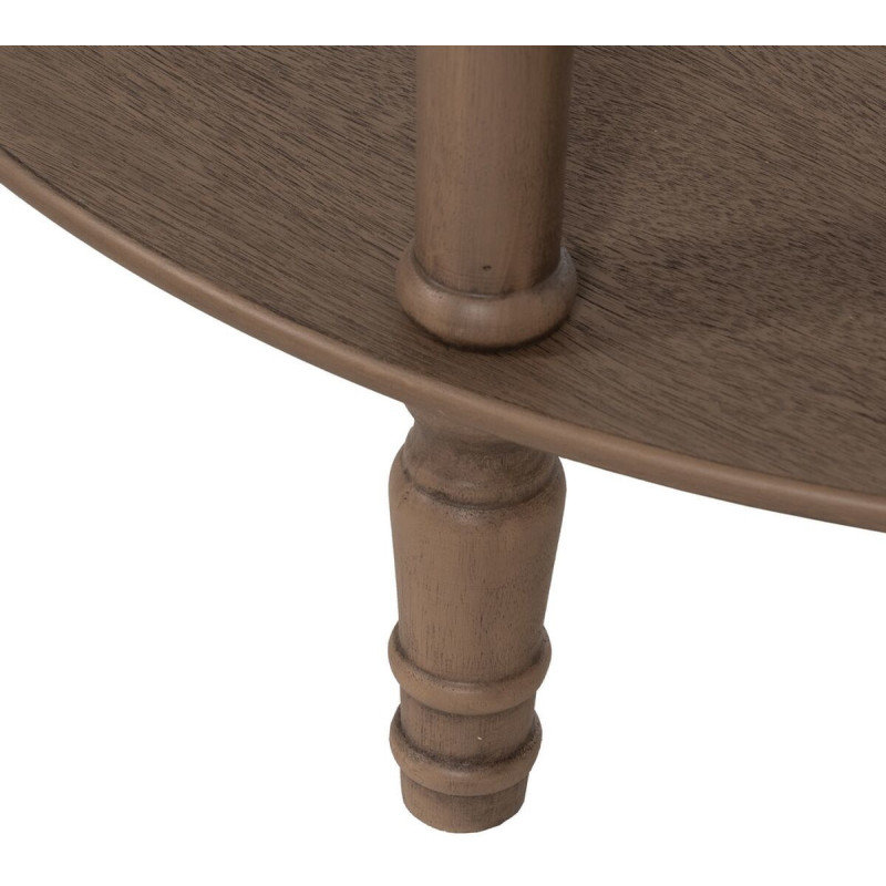 Console Demi-lune 1 étagère en Bois de pin Marron Margy - 3