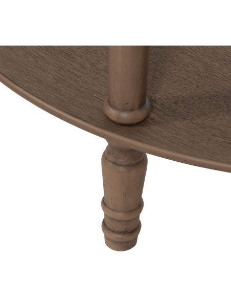 Console Demi-lune 1 étagère en Bois de pin Marron Margy - 3