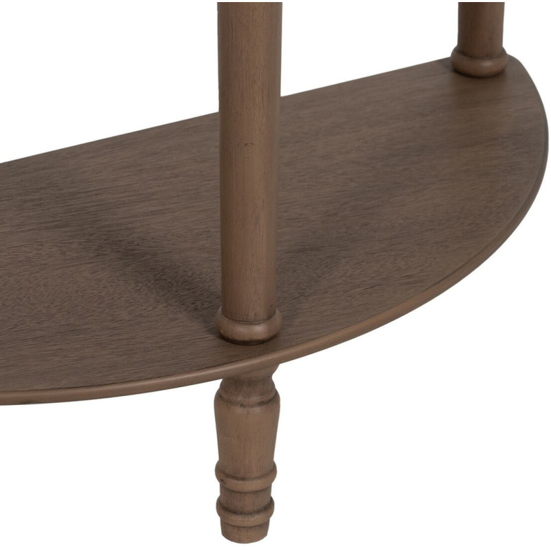 Console Demi-lune 1 étagère en Bois de pin Marron Margy - 5