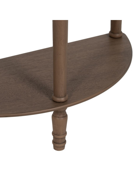 Console Demi-lune 1 étagère en Bois de pin Marron Margy - 5