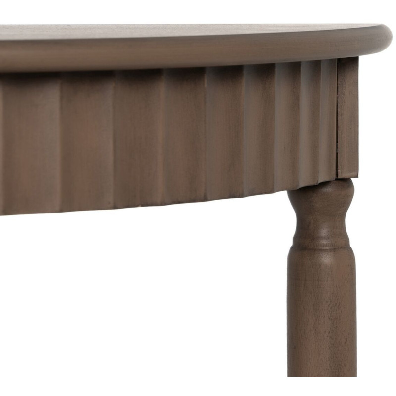 Console Demi-lune 1 étagère en Bois de pin Marron Margy - 6
