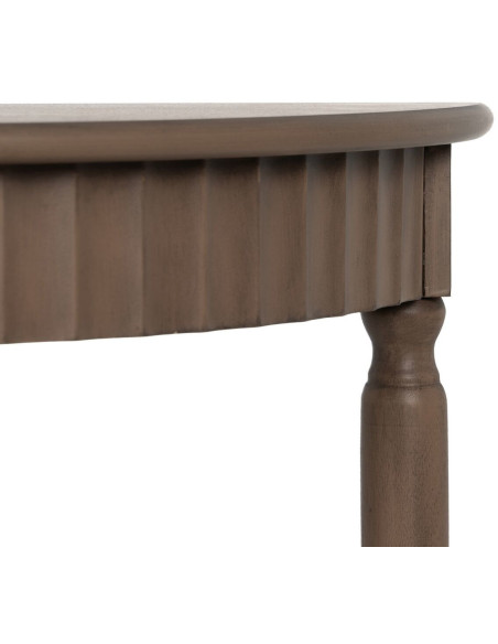 Console Demi-lune 1 étagère en Bois de pin Marron Margy - 6