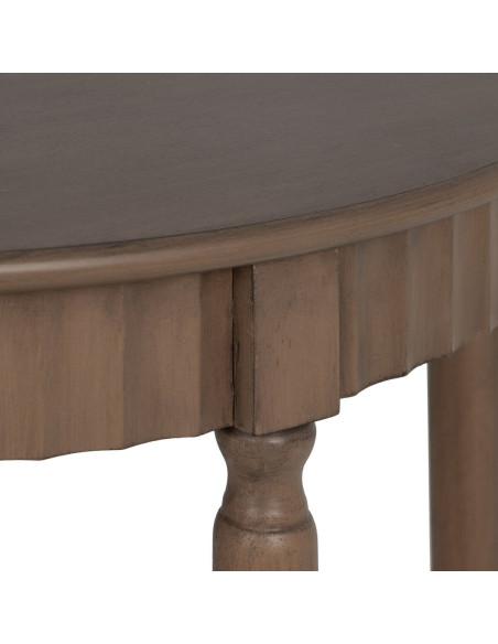 Console Demi-lune 1 étagère en Bois de pin Marron Margy - 8