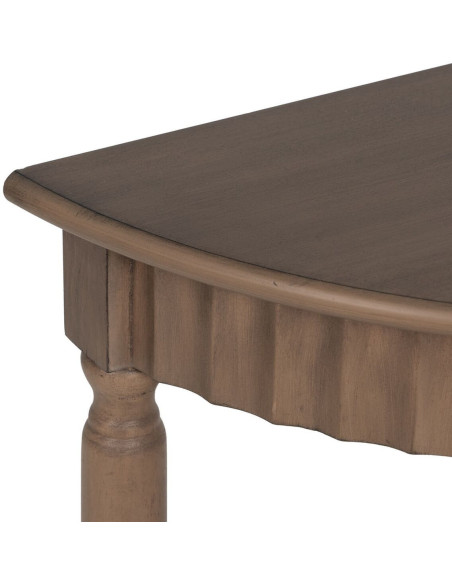 Console Demi-lune 1 étagère en Bois de pin Marron Margy - 9