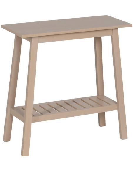Console Rectangulaire 1 étagère en Bois de pin Crème Jodie - 1