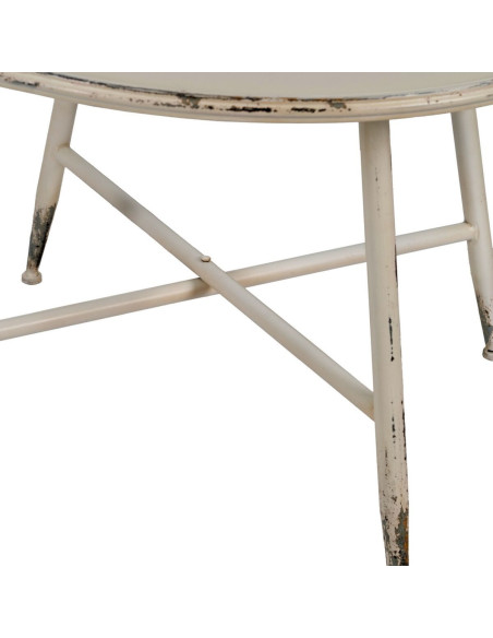 Table basse Ronde en Métal Crème Nadine - 4