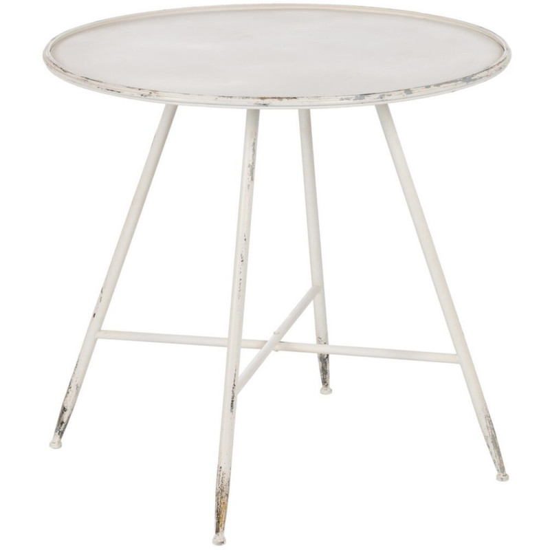 Table à manger Ronde 2 personnes en Métal Crème Nadine - 1