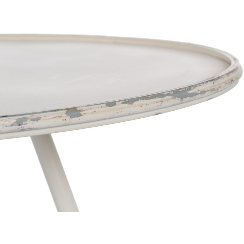 Table à manger Ronde 2 personnes en Métal Crème Nadine - 7