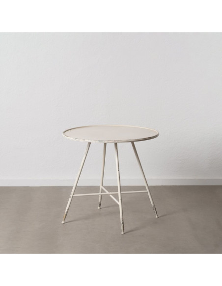 Table à manger Ronde 2 personnes en Métal Crème Nadine - 8