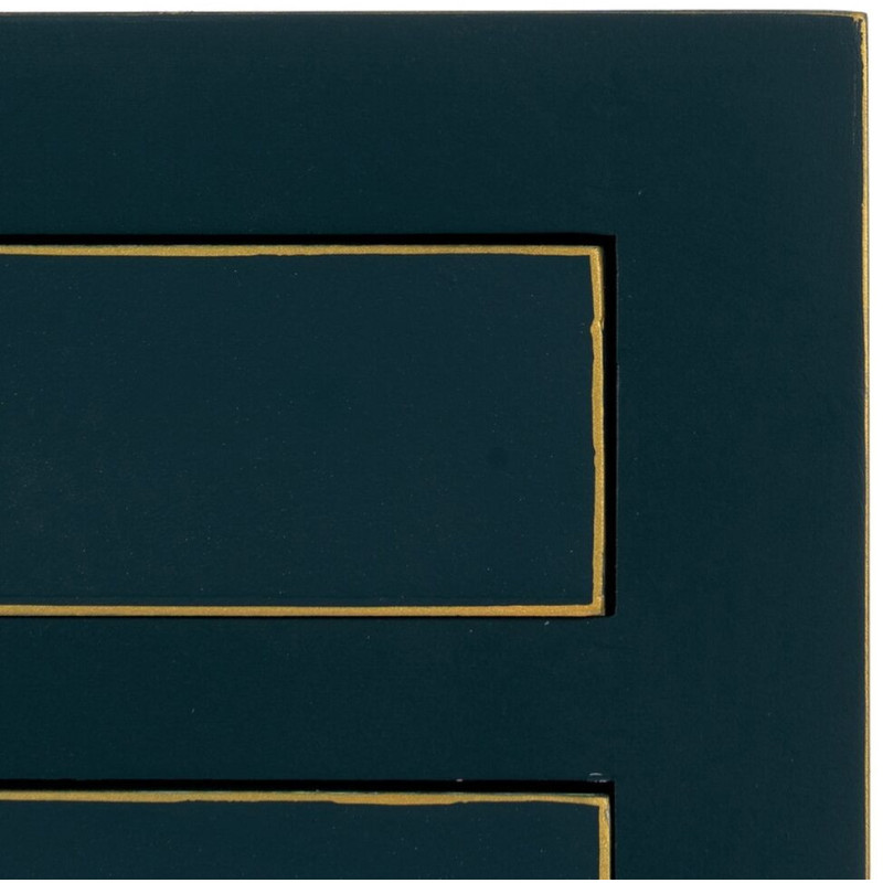 Console Rectangulaire 6 tiroirs en Bois de sapin Bleu Oriente - 5