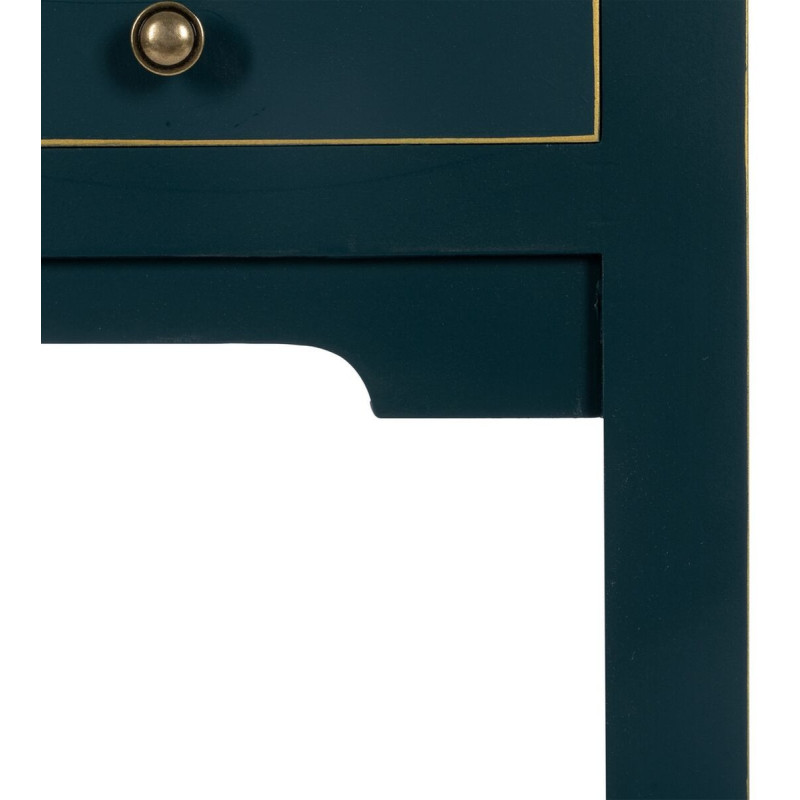 Console Rectangulaire 6 tiroirs en Bois de sapin Bleu Oriente - 6