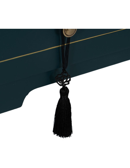 Console Rectangulaire 6 tiroirs en Bois de sapin Bleu Oriente - 7