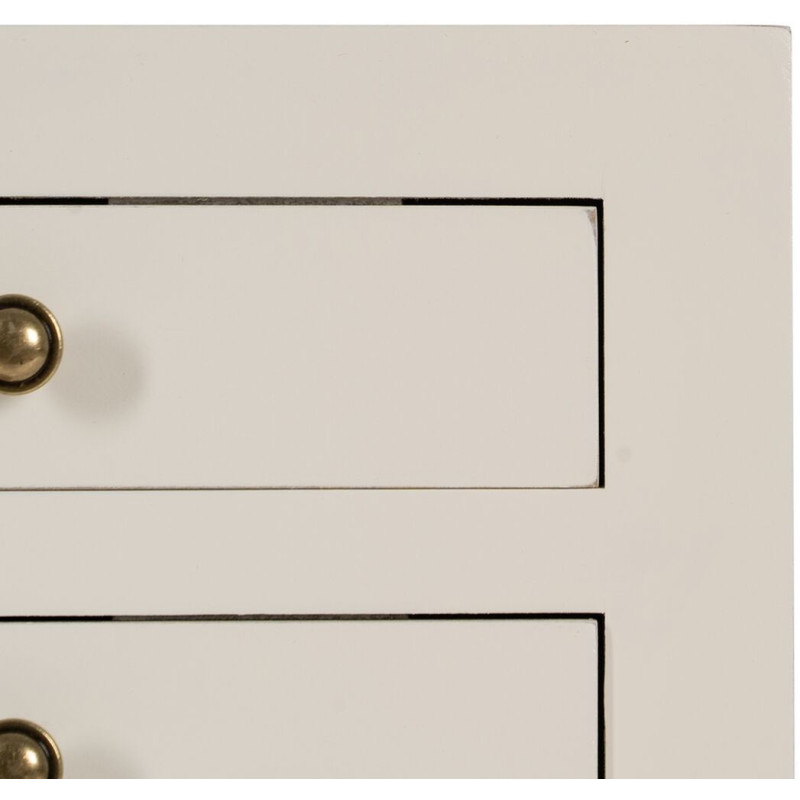 Console Rectangulaire 6 tiroirs en Bois de sapin Blanc Oriente - 2