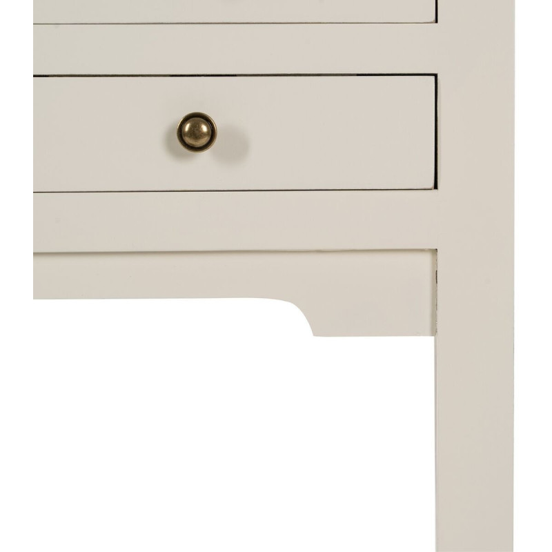 Console Rectangulaire 6 tiroirs en Bois de sapin Blanc Oriente - 3