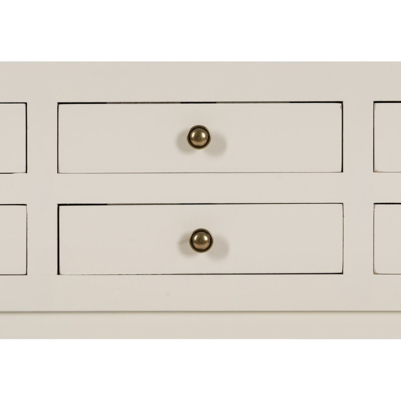 Console Rectangulaire 6 tiroirs en Bois de sapin Blanc Oriente - 6