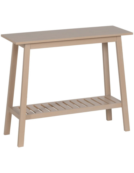 Console Rectangulaire 1 étagère en Bois de pin Crème Jodie - 1