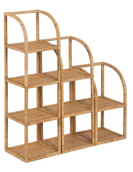 Étagère Escalier 4 niveaux en Rotin Naturel Nannette - 1