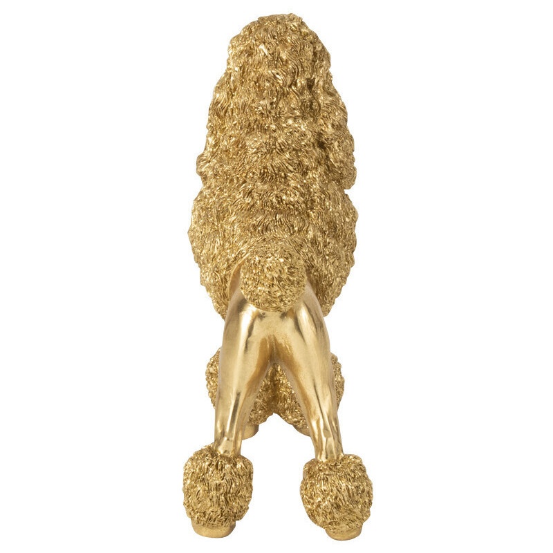 Statuette déco original chien Caniche Hauteur 26 cm en Résine Doré Daisy - 5