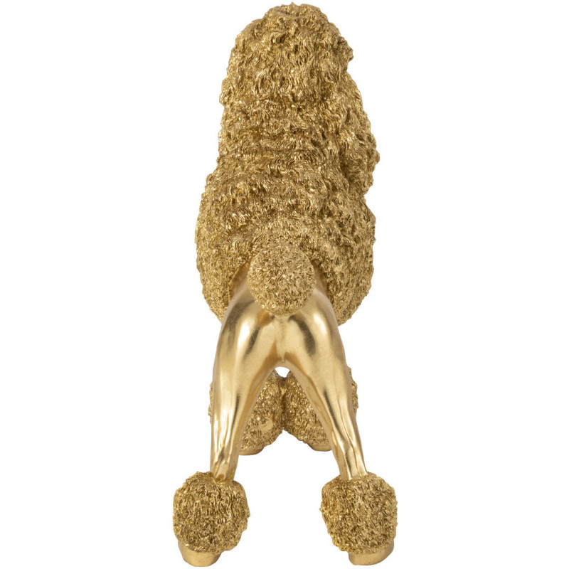 Statue déco original chien Caniche Hauteur 34 cm en Résine Doré Daisy - 5