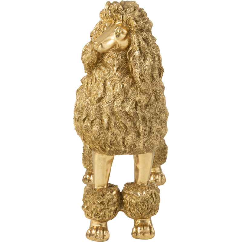 Grande Statue déco original chien Caniche Hauteur 66 cm en Résine Doré Daisy - 3