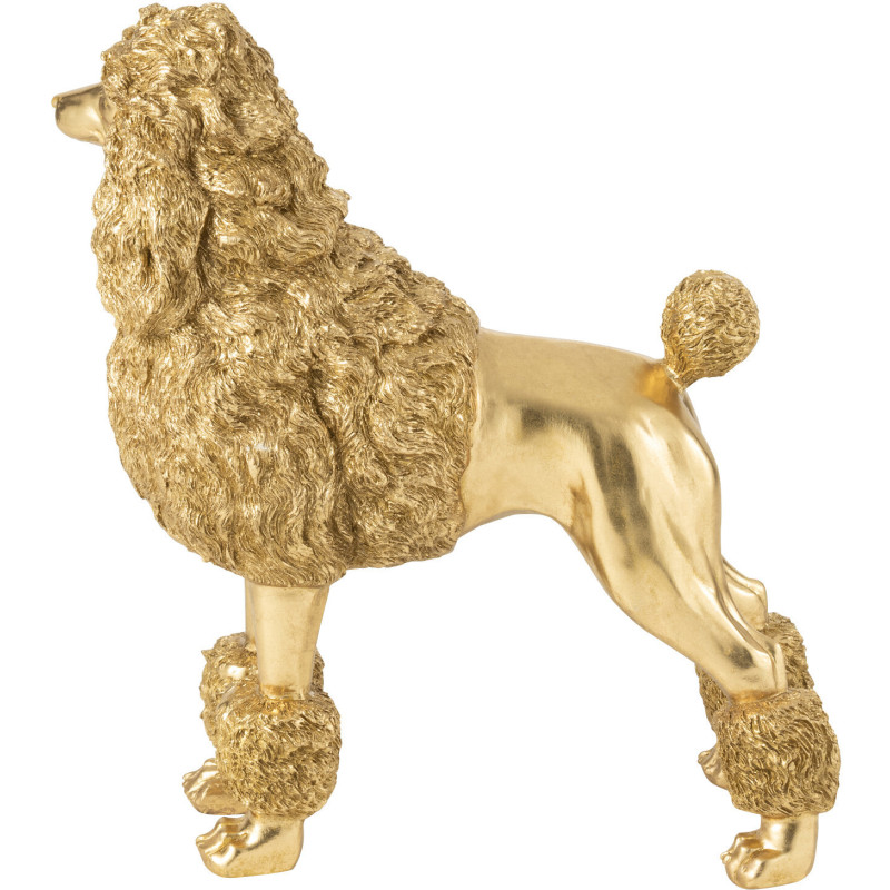 Grande Statue déco original chien Caniche Hauteur 66 cm en Résine Doré Daisy - 5