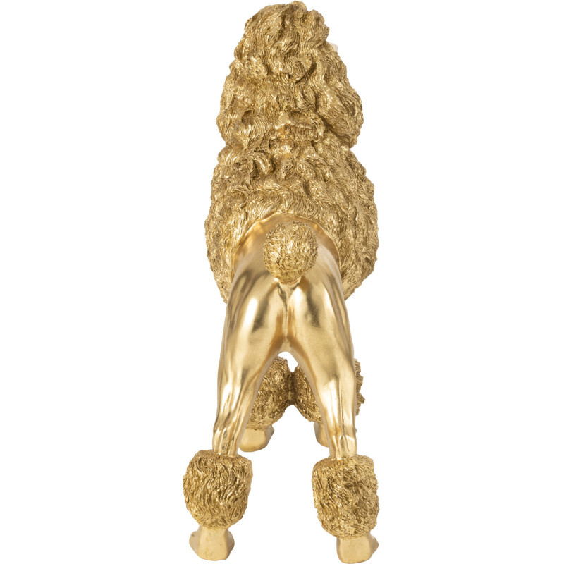 Grande Statue déco original chien Caniche Hauteur 66 cm en Résine Doré Daisy - 6