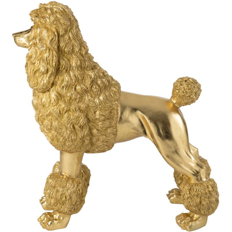 Grande Statue déco original XL chien Caniche Hauteur 79 cm en Résine Doré Daisy - 5