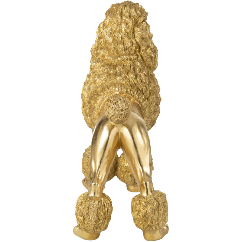 Grande Statue déco original XL chien Caniche Hauteur 79 cm en Résine Doré Daisy - 6