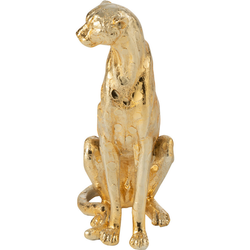 Statue déco moderne Léopard Hauteur 37 cm en Résine Doré Mojo - 3