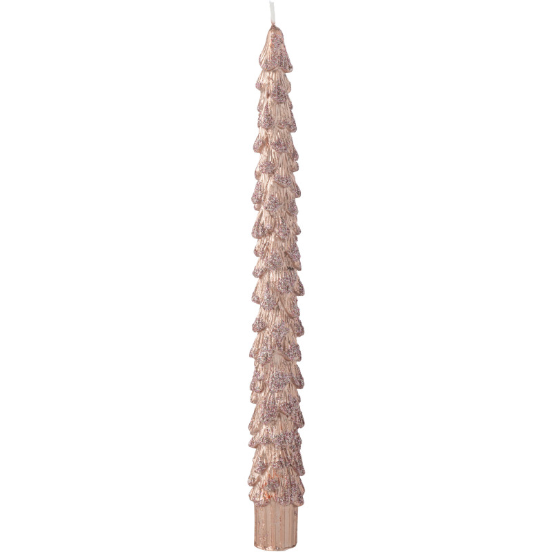 Bougies originales Arbres 3 heures Hauteur 26 cm en Paraffine Vieux rose Treelignt (Lot de 2) - 3