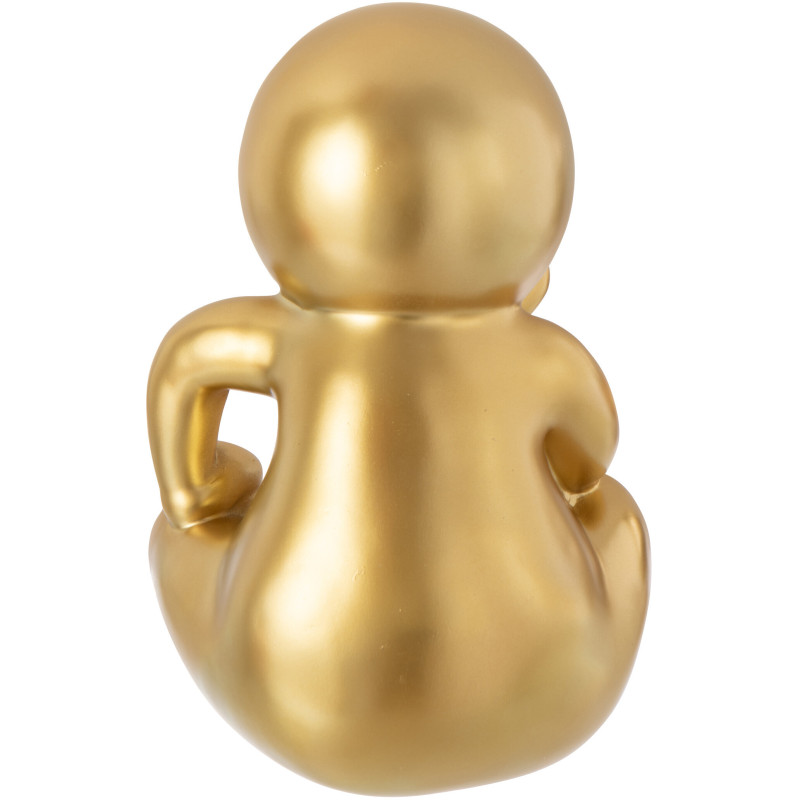 Statue originale design Bonhomme Penseur Hauteur 35 cm en Résine Doré Marcel - 3