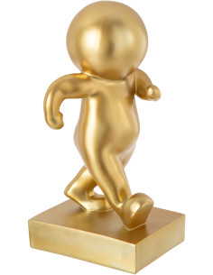 Statue originale design Bonhomme Course Hauteur 46 cm en Résine Doré Marcel - 1