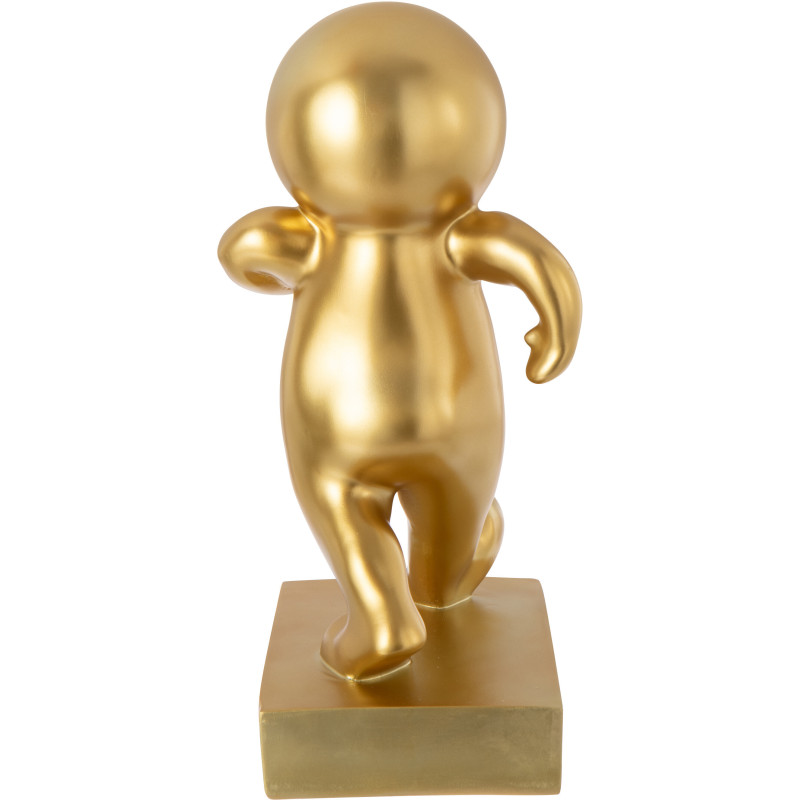 Statue originale design Bonhomme Course Hauteur 46 cm en Résine Doré Marcel - 4