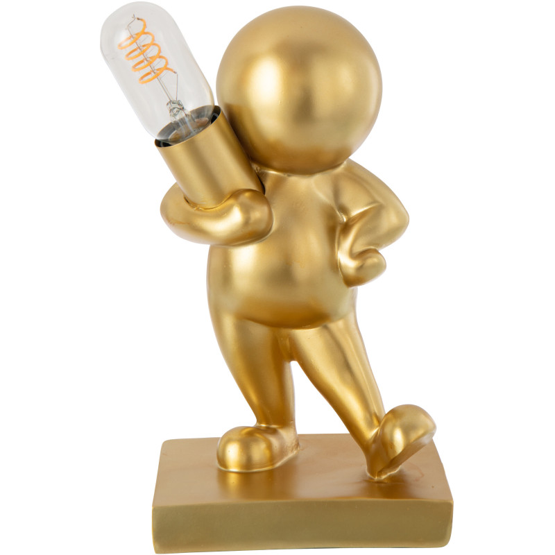 Lampe à poser originale design Bonhomme Hauteur 35 cm en Résine Doré Marcel - 1