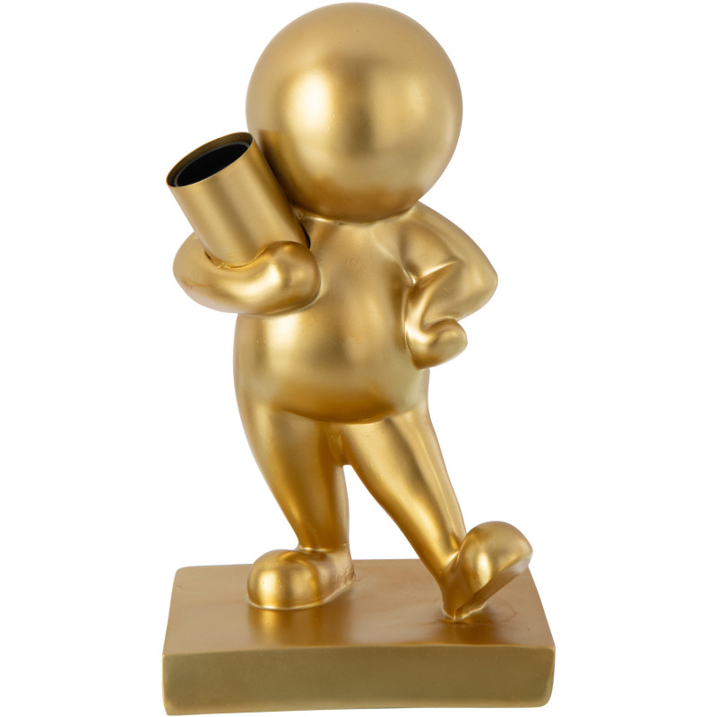 Lampe à poser originale design Bonhomme Hauteur 35 cm en Résine Doré Marcel - 2