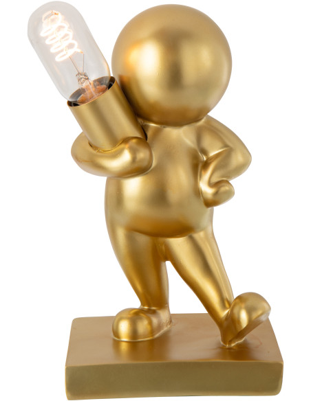 Lampe à poser originale design Bonhomme Hauteur 35 cm en Résine Doré Marcel - 3
