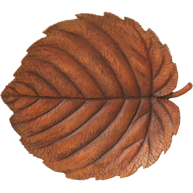 Plateau décoratif Vide poches Feuille 30 cm en Résine Marron Leavol - 3