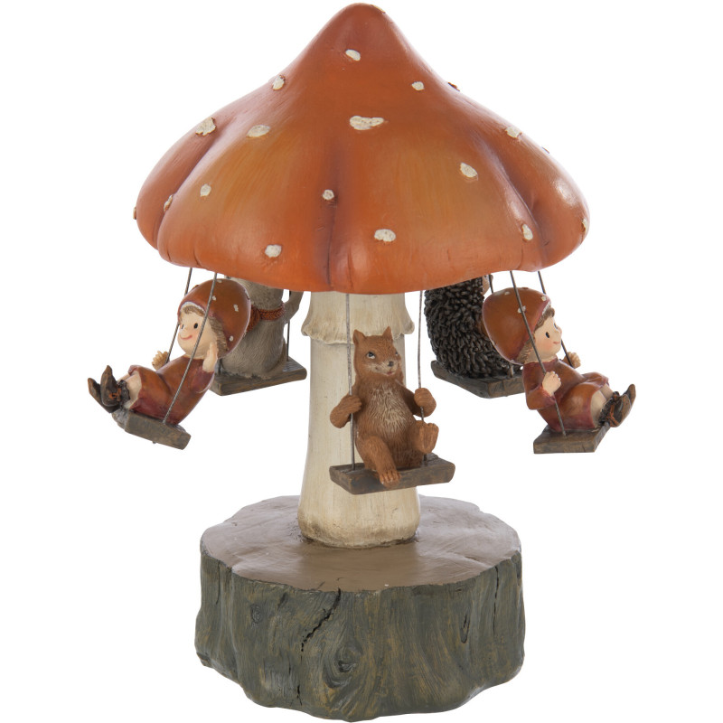 Figurine déco automne Carrousel Hauteur 22 cm en Résine Marron Chapinège - 4