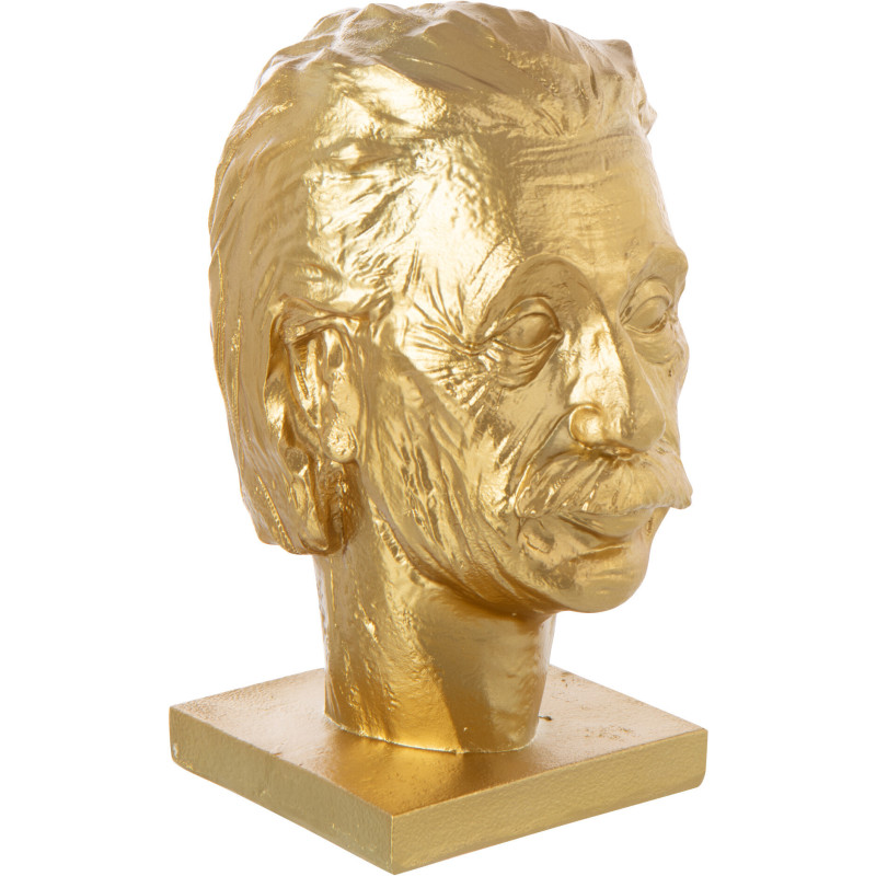 Statuette déco originale buste Einstein Hauteur 25 cm en Résine Doré Albert - 1