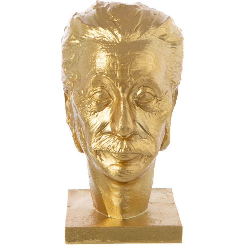 Statuette déco originale buste Einstein Hauteur 25 cm en Résine Doré Albert - 3