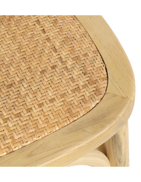 Chaise Bistro en Bois d'orme Naturel Rotin Tallia - 2