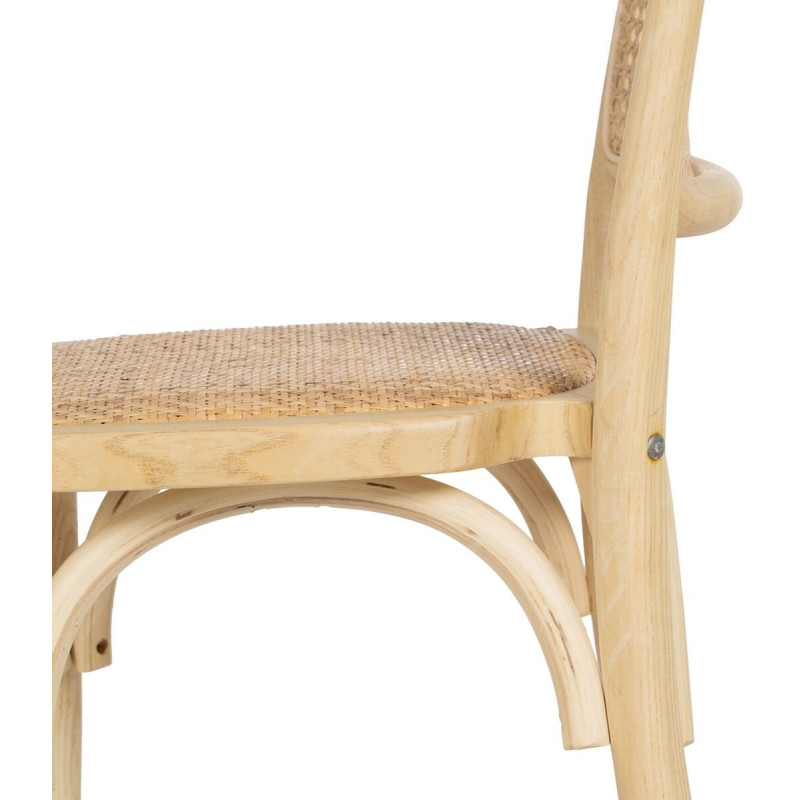 Chaise Bistro en Bois d'orme Naturel Rotin Tallia - 3