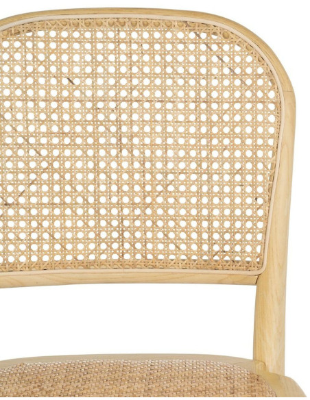 Chaise Bistro en Bois d'orme Naturel Rotin Tallia - 4
